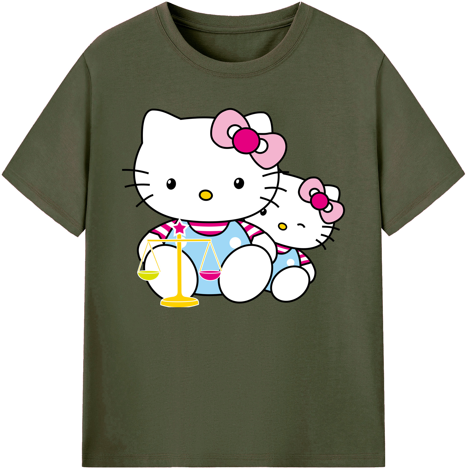 （画像用） Hello Kitty ハローキティ 綿100％ メンズ半袖Tシャツ｜肌触りやわらか＆通気性